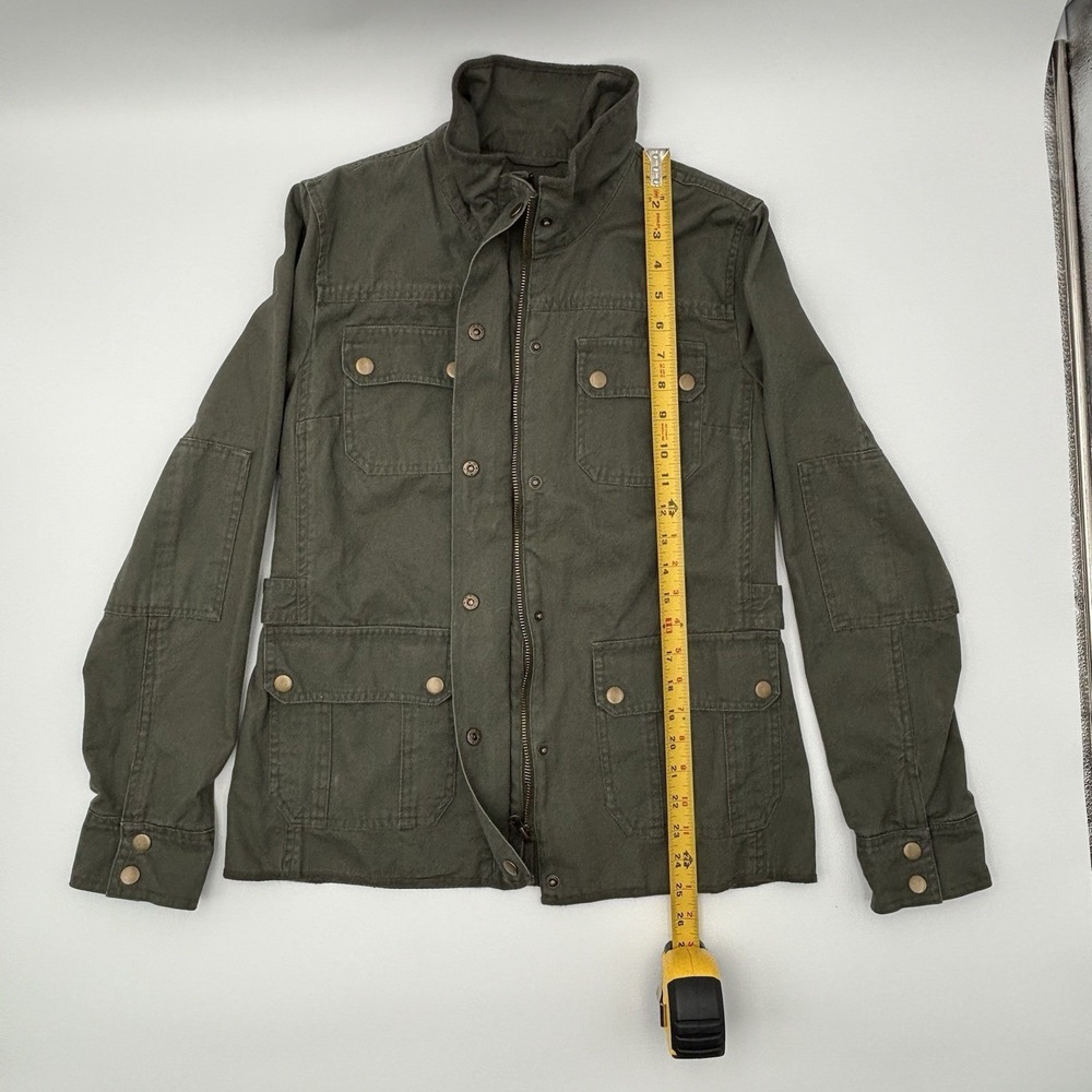 KUT from the Kloth Women's Medium Olive Green Military Field Jacket 100% Cotton - Picture 3 of 16